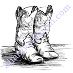Cowboy boots - clipart, spot illustration