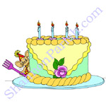 Birthday Mouse - room on cake for age