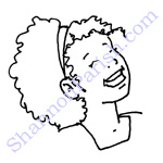 Laughing girl - book illustration