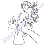 Parrot - coloring page