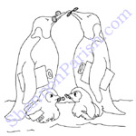 Penguins - coloring page - speaker presentation